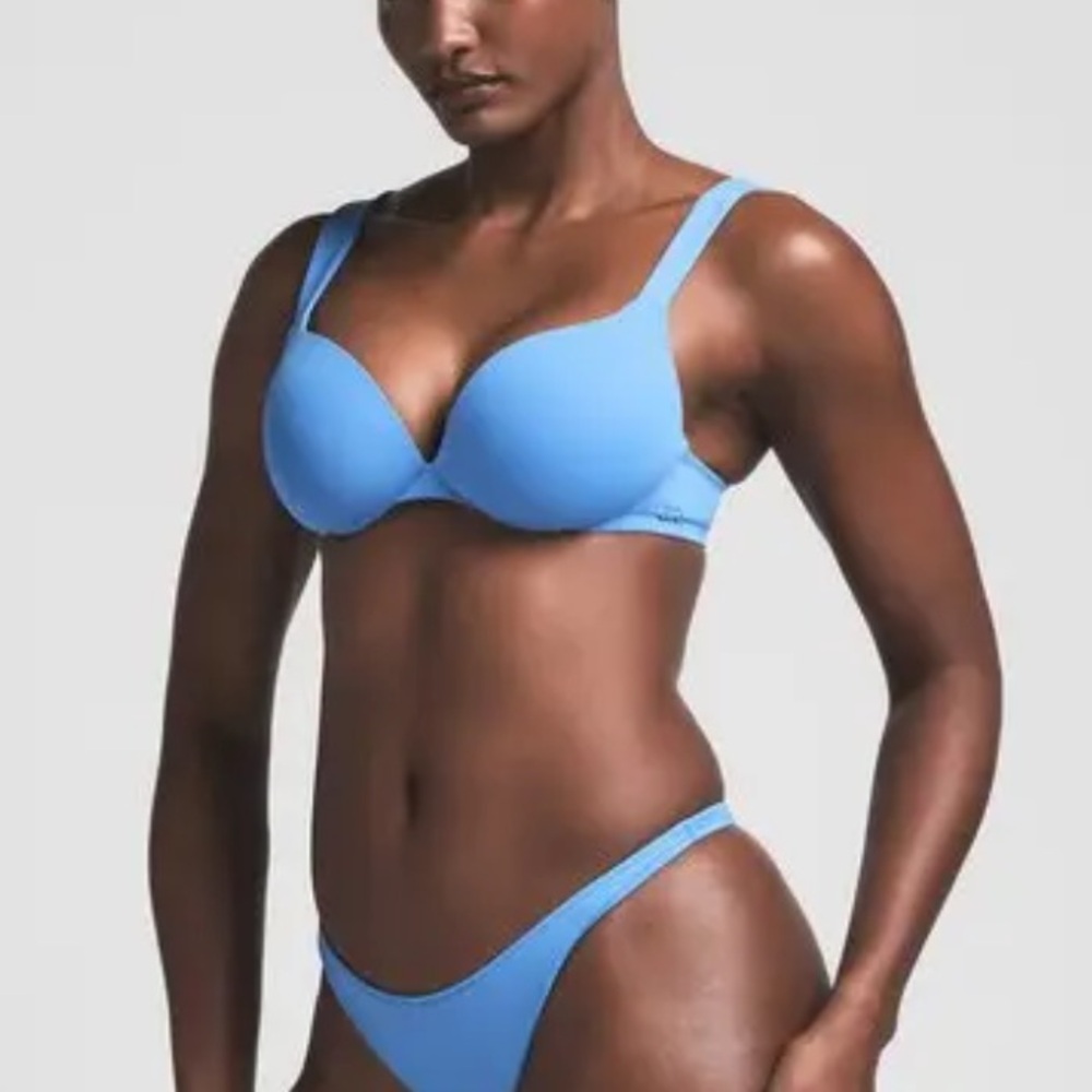 NWT Skims Ultimate Push Up Bikini Top swimsuit new blue tide